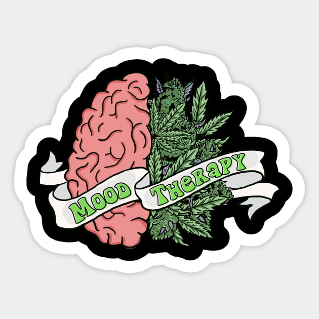 Weed Therapy Sticker by Hashguild